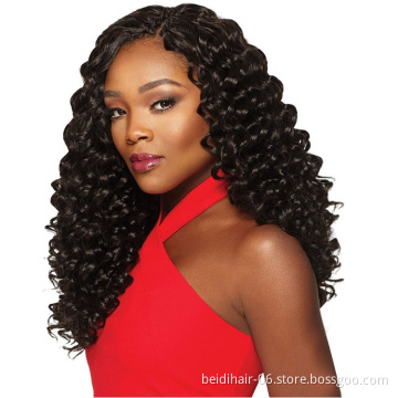 Wholesale Curly Crochet Braiding Hair Water Wave Pre stretched Hair Braid Synthetic Hair Extension